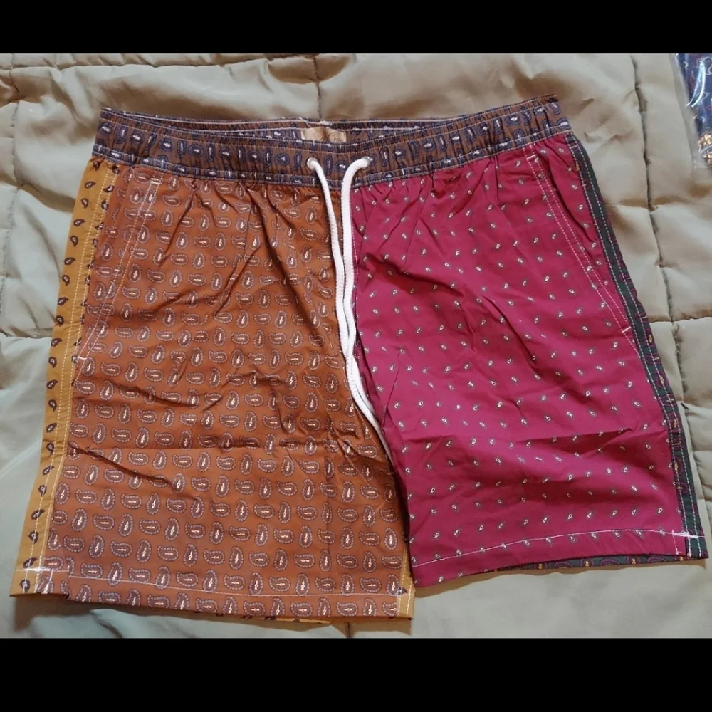J.CREW Paisley 6 inch Swim Trunks Men's Small/Med 32-34 BNWT RETIRED $80 1 LEFT